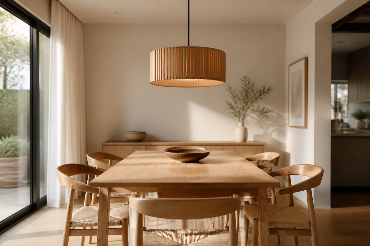 10 Wooden Ceiling Lamp Ideas for Warm Minimalist Interiors