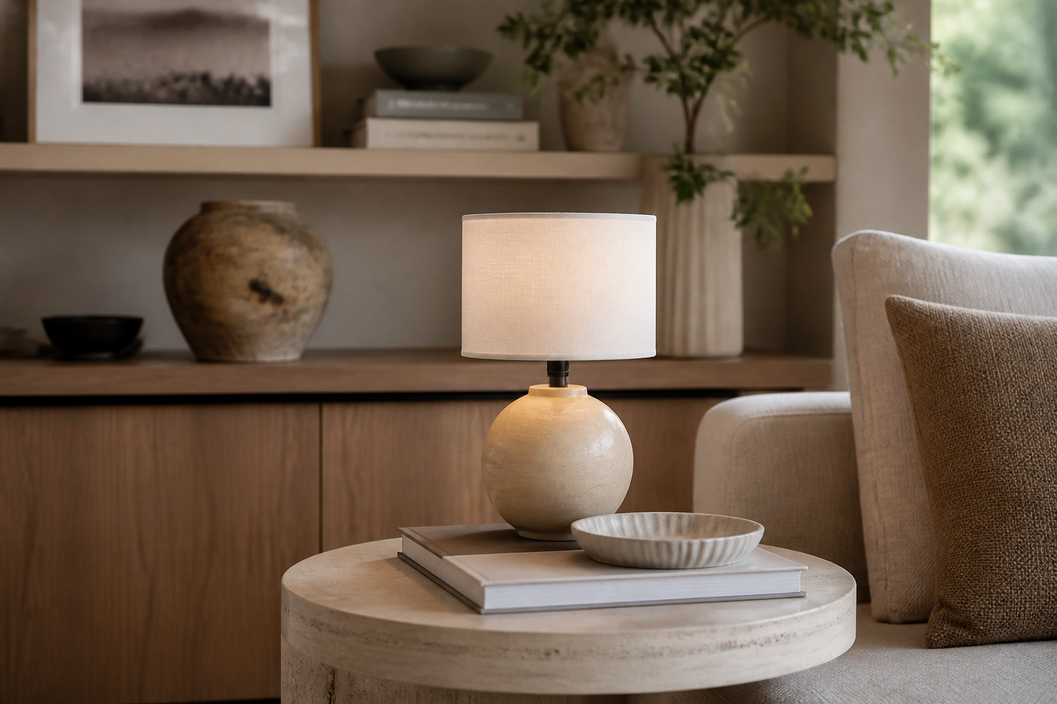 How to Use Lamp Decor to Style Shelves and Side Tables