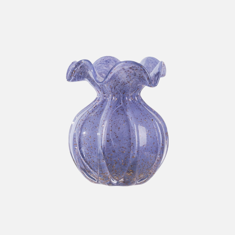 Blown Glass Ruffle Vase