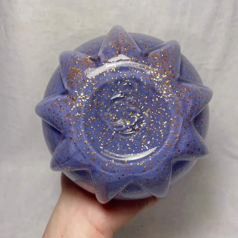 Blown Glass Ruffle Vase