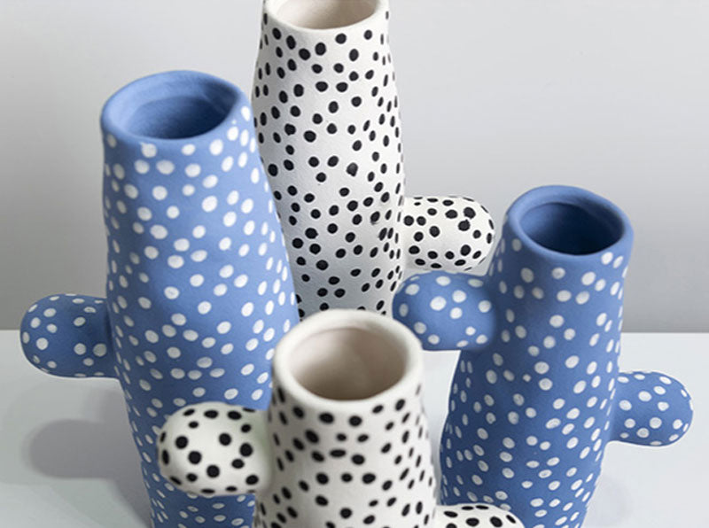Spotted Cactus Ceramic Vase