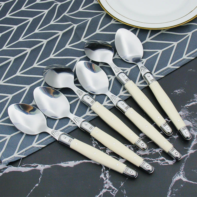 Ivory Laguiole Flatware Cutlery Set