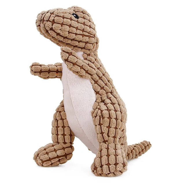 Plush corduroy squeaky dog toy animal shape durable chew toy for puppies and dogs