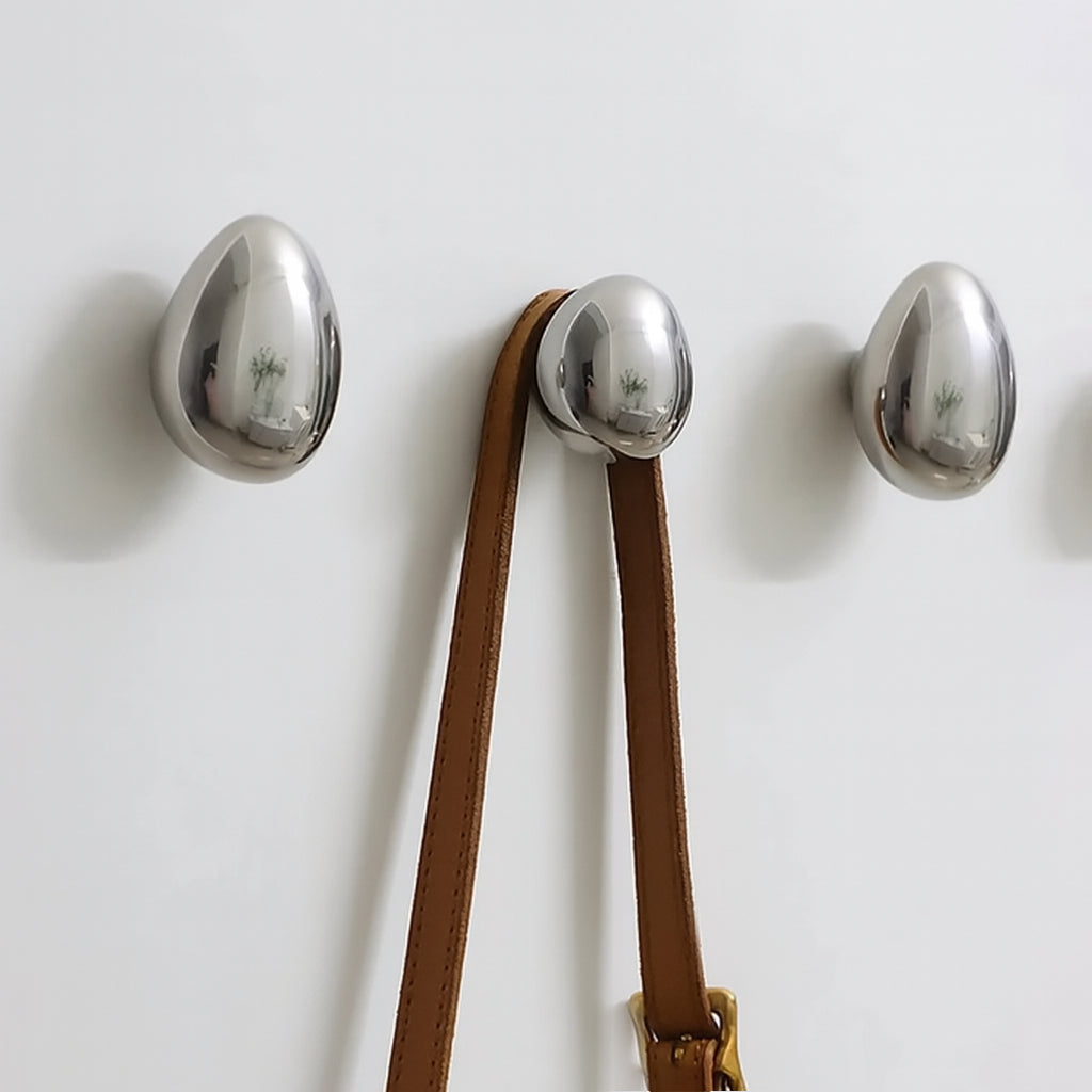 Raindrop Chrome Ceramic Hooks 2pc | Letifly Lights & Decor