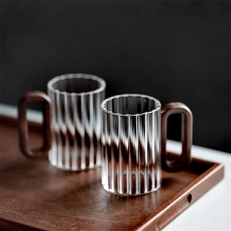 Walnut Loop Glass Coffee Mug – Letifly Lights & Decor