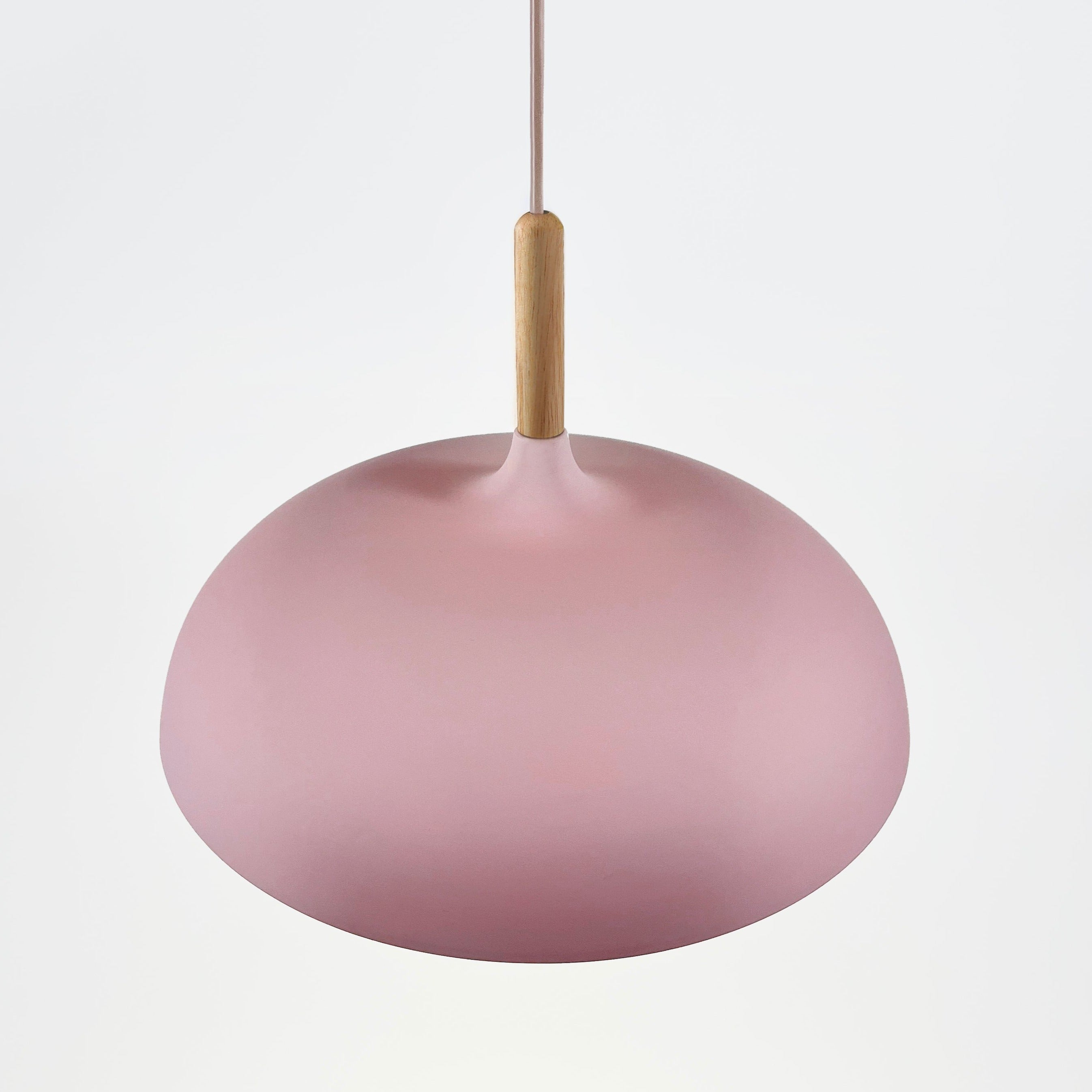 Lampes suspendues palette pastel doux en métal et bois - Vente finale