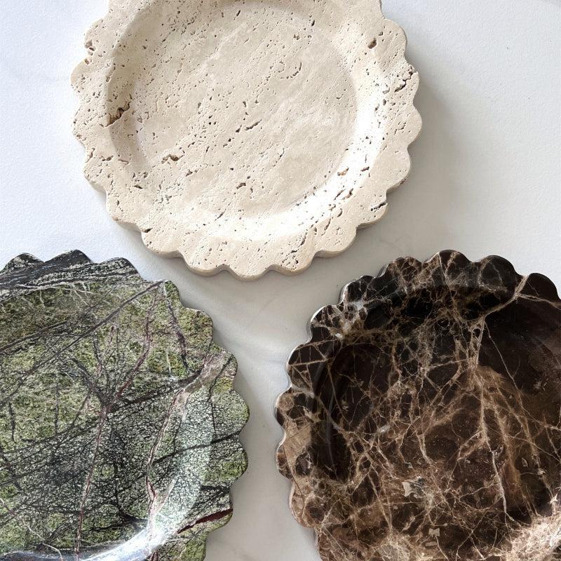 unoa 【Marble stone】No sleeve design Discover the Natural Elegance of Zelta Marble & Stone Tray