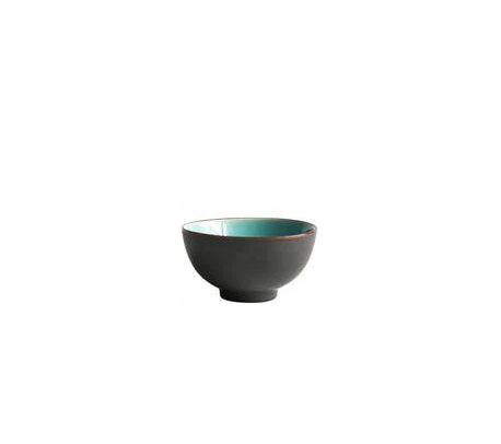 Blue crackle glaze bowl