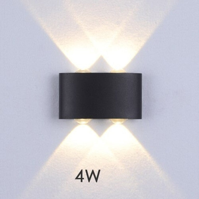 cube black LED indoor outdoor wall light