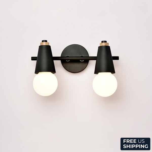 double black wall lamp sconce