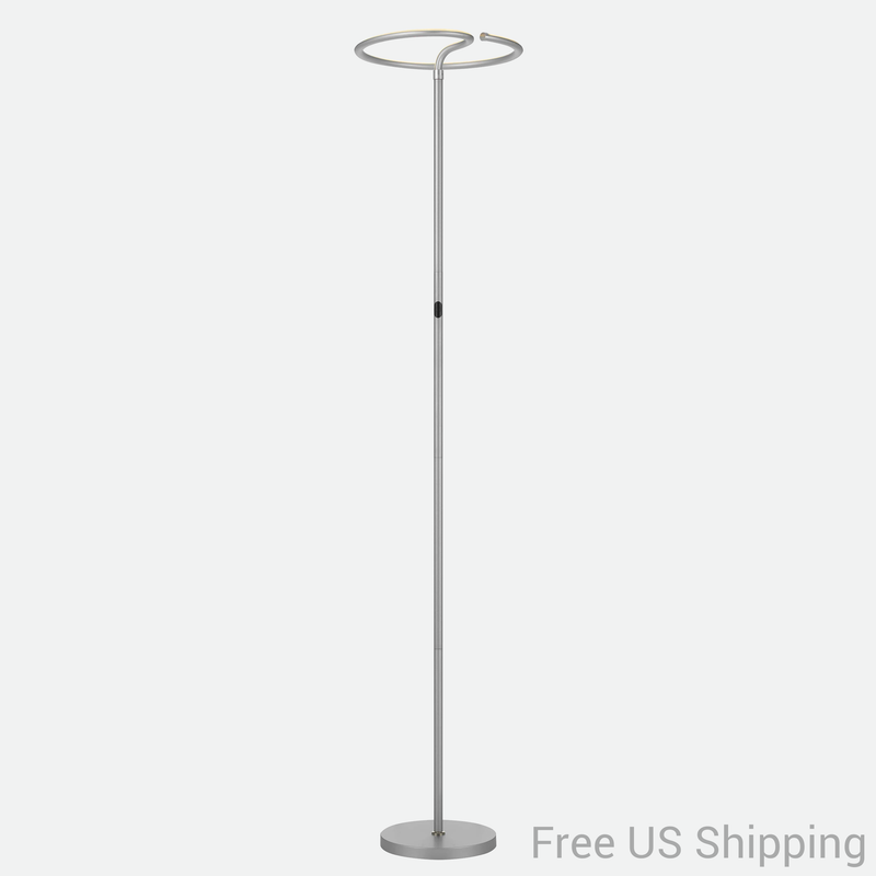 Canis LED Silver Floor Lamp