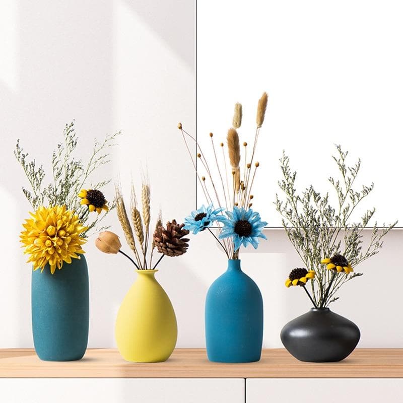 Minimalistische Keramikvasen in Primärfarbe für Ihre Wohnkultur – Letifly Lights & Decor