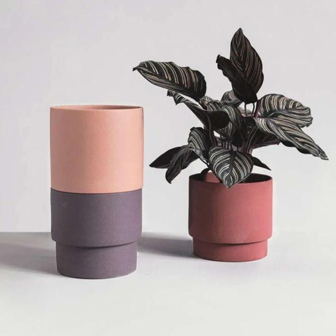 stackable plant pots Colorful Porcelain Stackable Planters Gifting Ideas – Letifly Lights & Decor