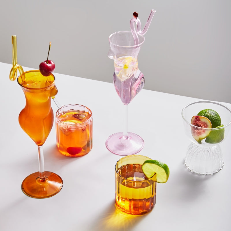 Cute Cocktail Glass High Borosilicate Glass Drink Cup for Home