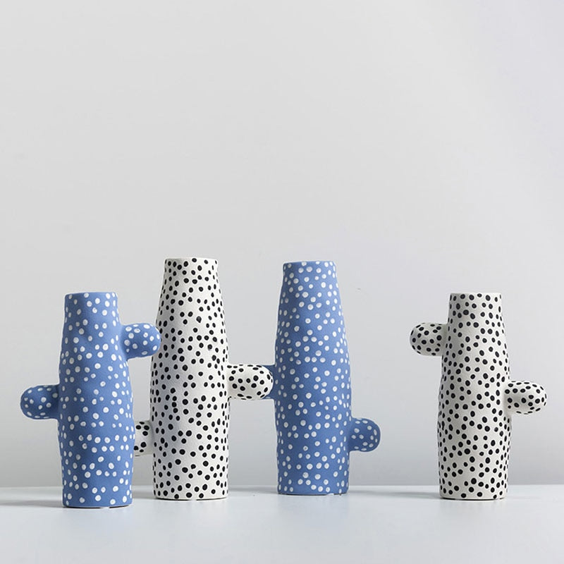 Spotted Cactus Ceramic Vase