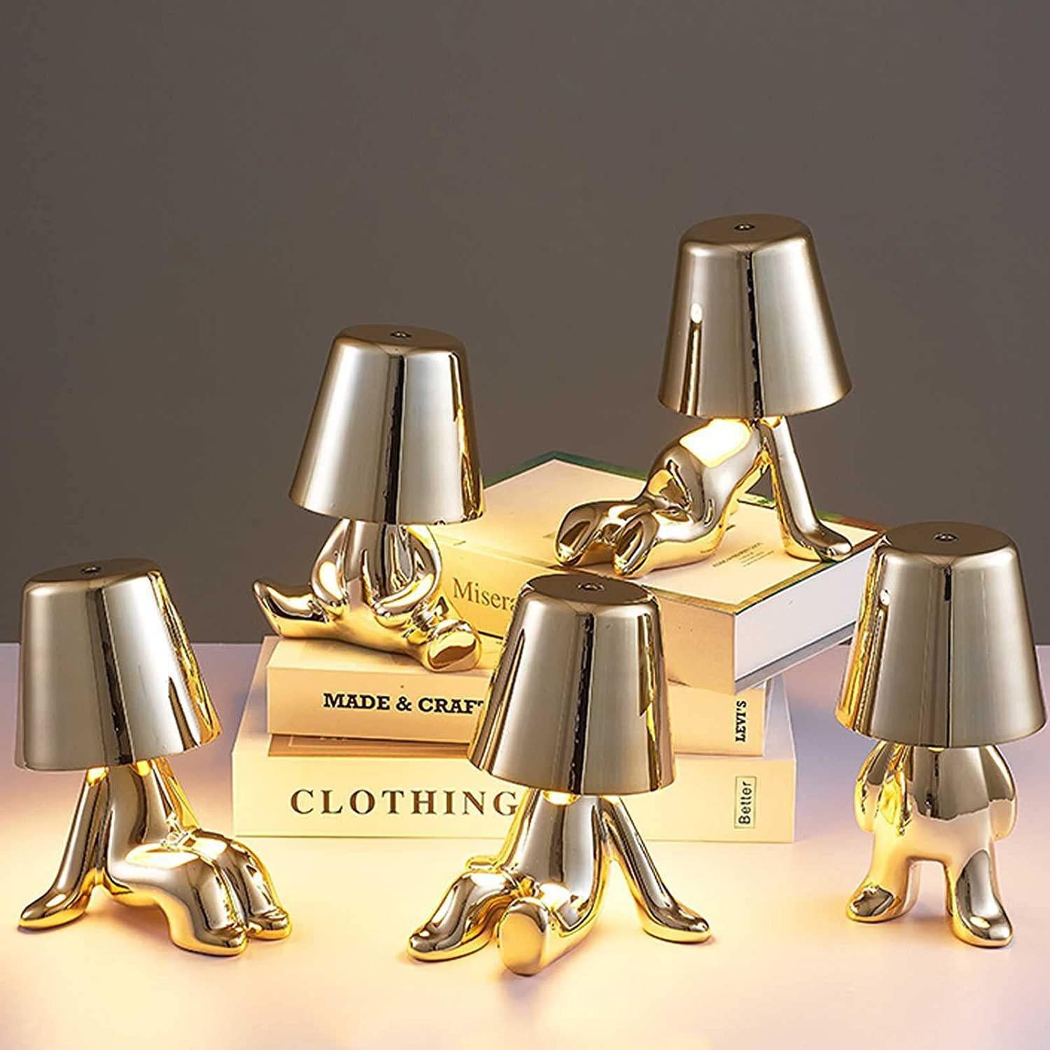 Jupiter Figurine Cordless Table Lamp gold resin 17cm with figurine base 2000mAh battery adjustable 2700-6500K LED