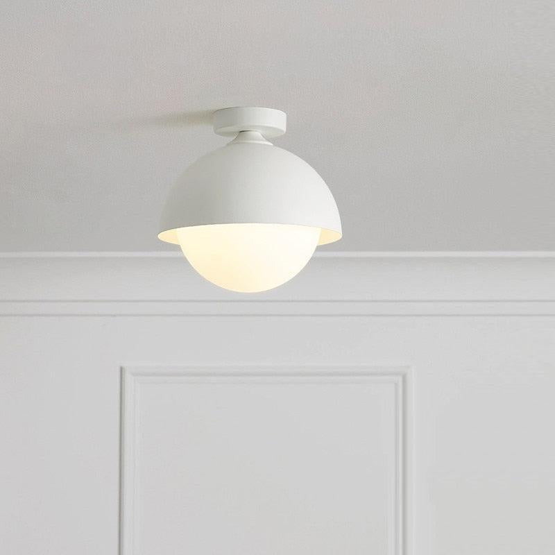 Light Bop LED Pendant metal iron painted finish white variant 25cm diameter 150cm adjustable cord E27 base