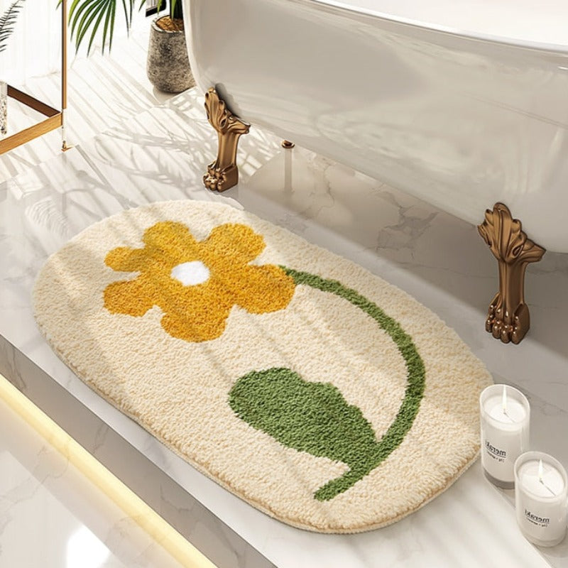 Marigold Flower Bath Mat