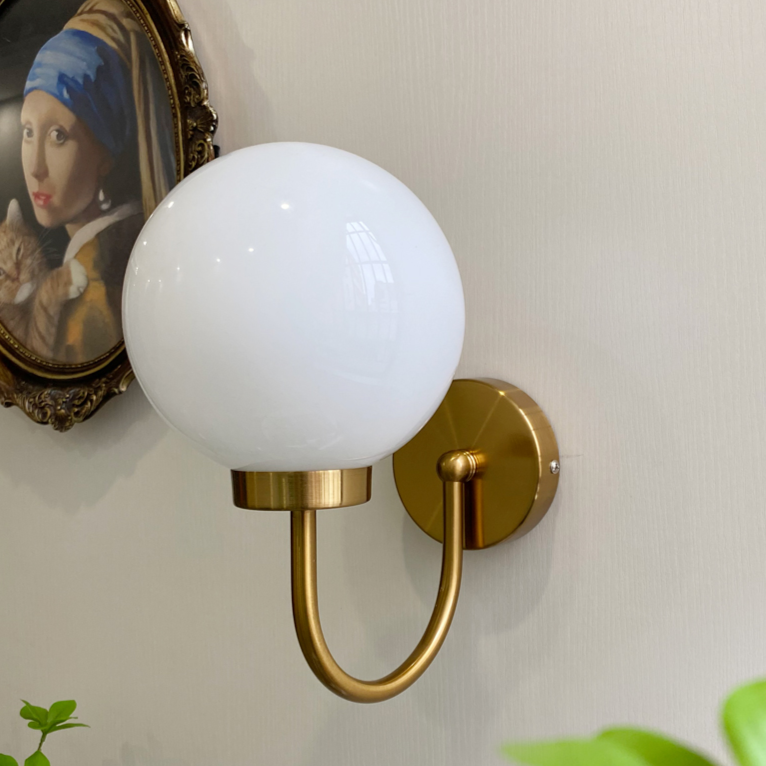 Chromatic Glass Globe Wall Lamp