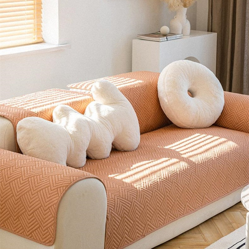 Letter Wavy Shape Plush Texture Multipurpose Pillows