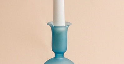 Matte Glass Candle Stick Holders 