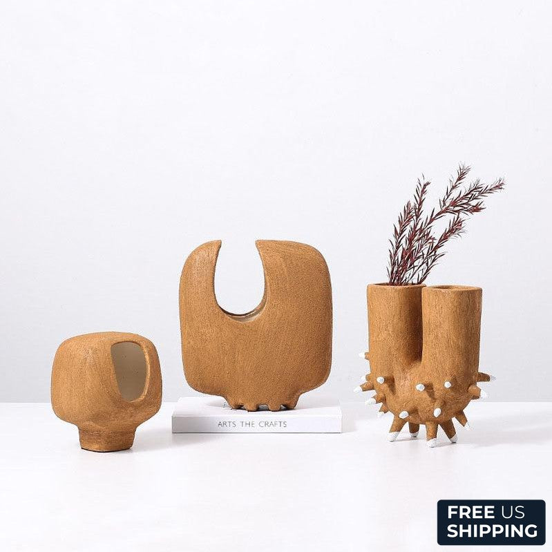 Negril Tribal Abstract Ceramic Vase
