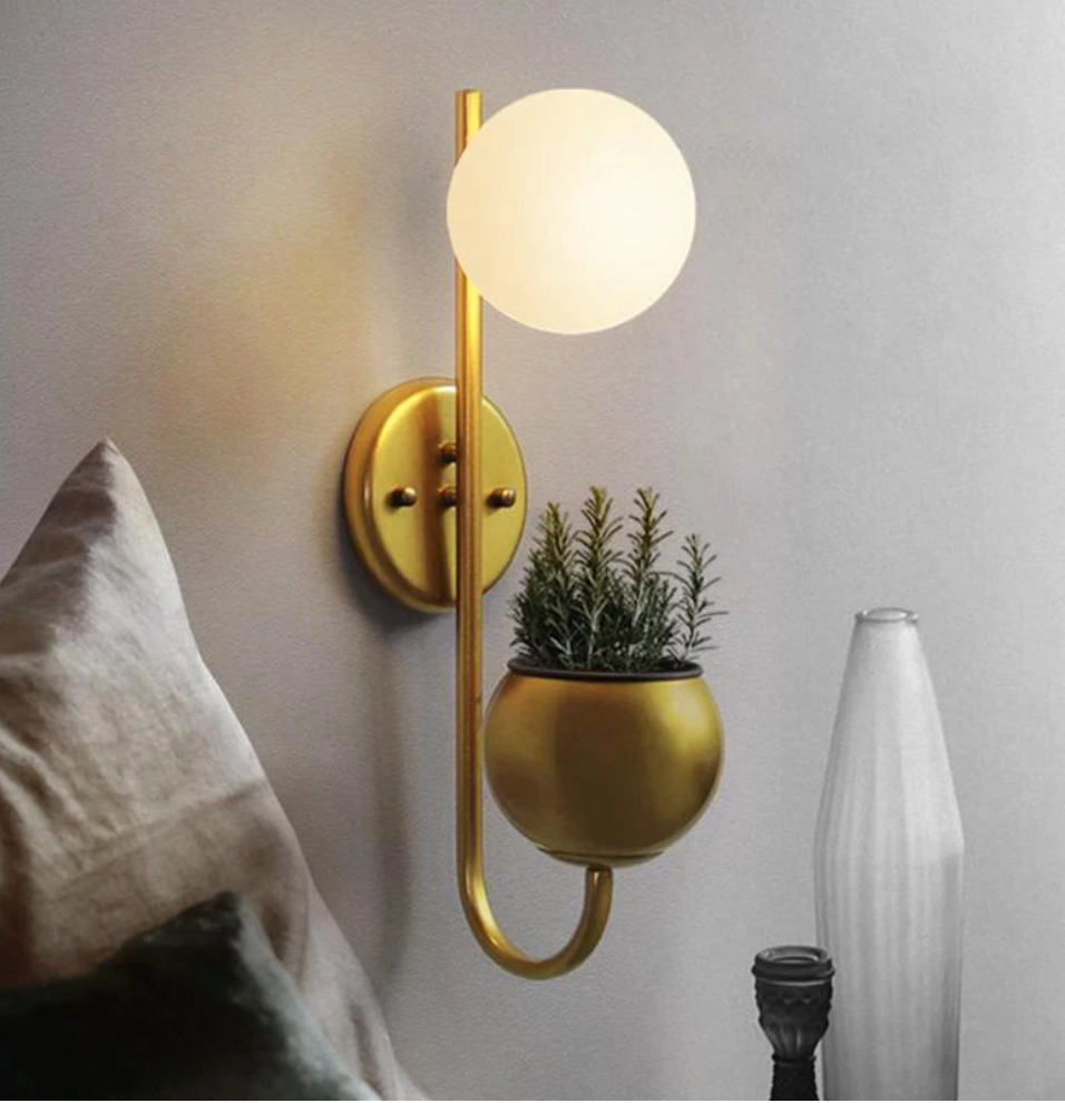 air plant sconce Savoy Wall Lamp Planter & Organizer - LED light
