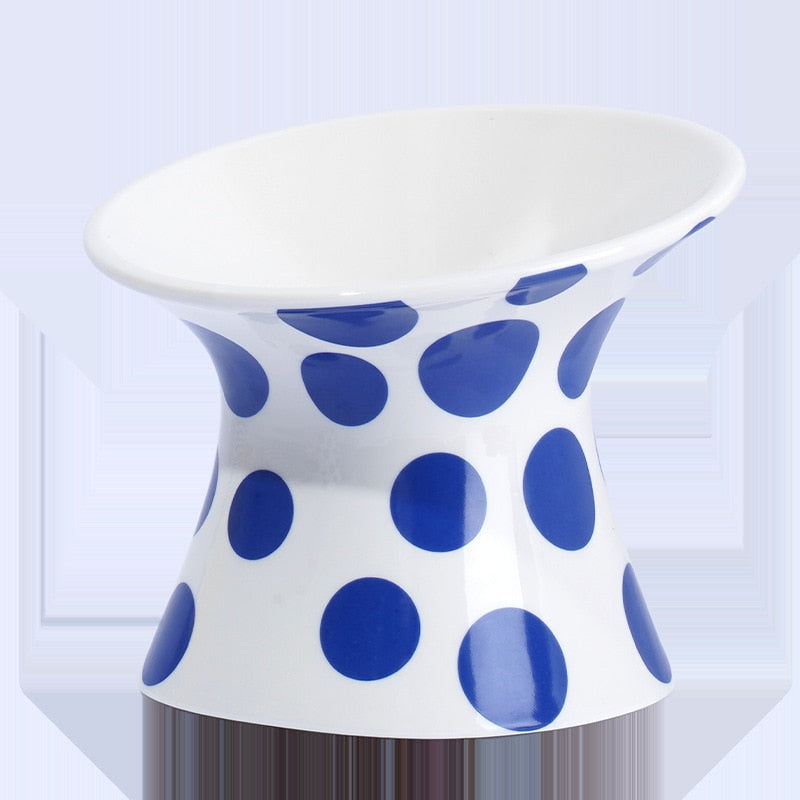 Graphic Fountain Elevated Ceramic Bowl