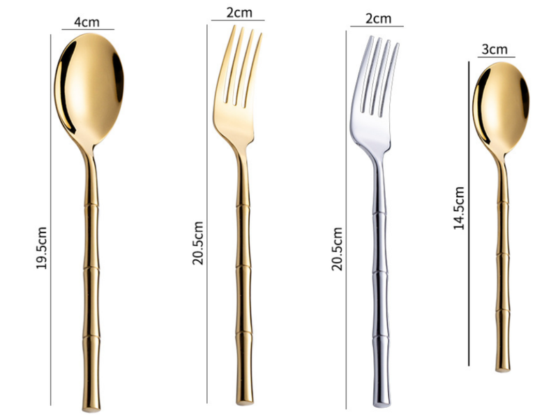 Bamboo Stainless Steel Flatware Set