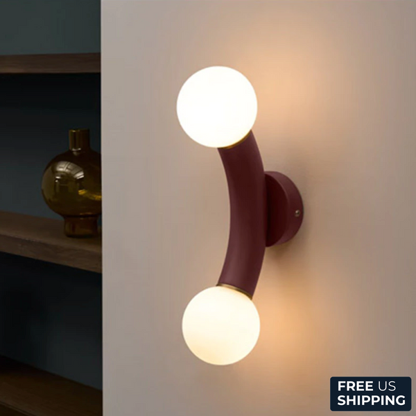 Norse Horn Double Light LED Wall Sconce
