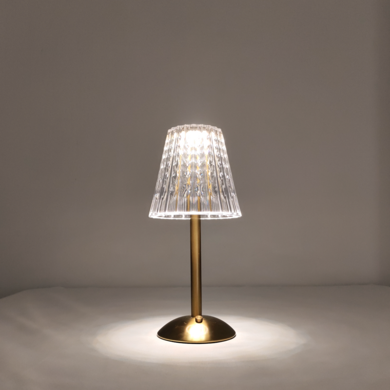 Sparkle Cordless Table Lamp clear gold shiny dimmable