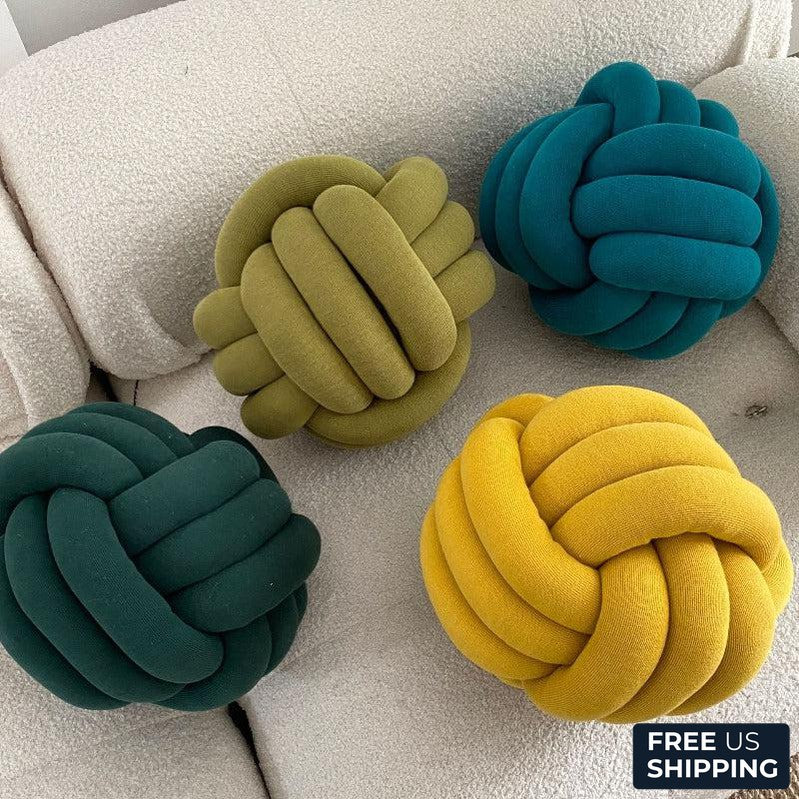 Pillow & Throws Ball Shaped Solid Color Stuffed Plush Twist Pillow 