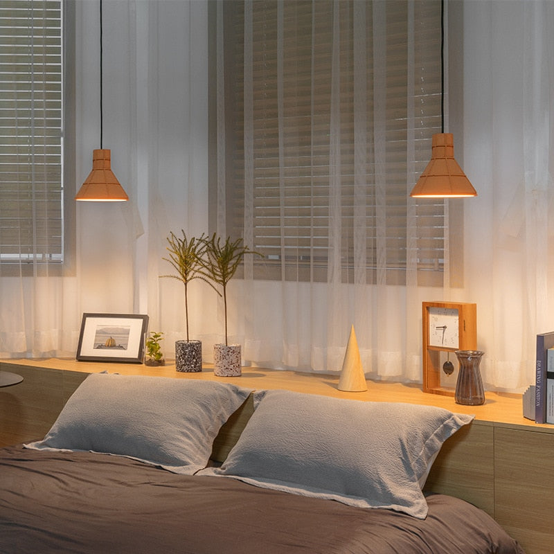 LED Industrial Style Cement Orange Hanging Light