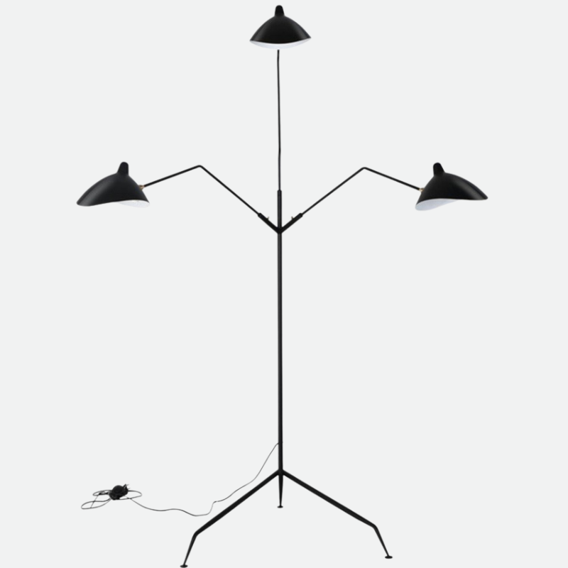 Serge Duckbill Industrial Floor Lamp with 3 Lights