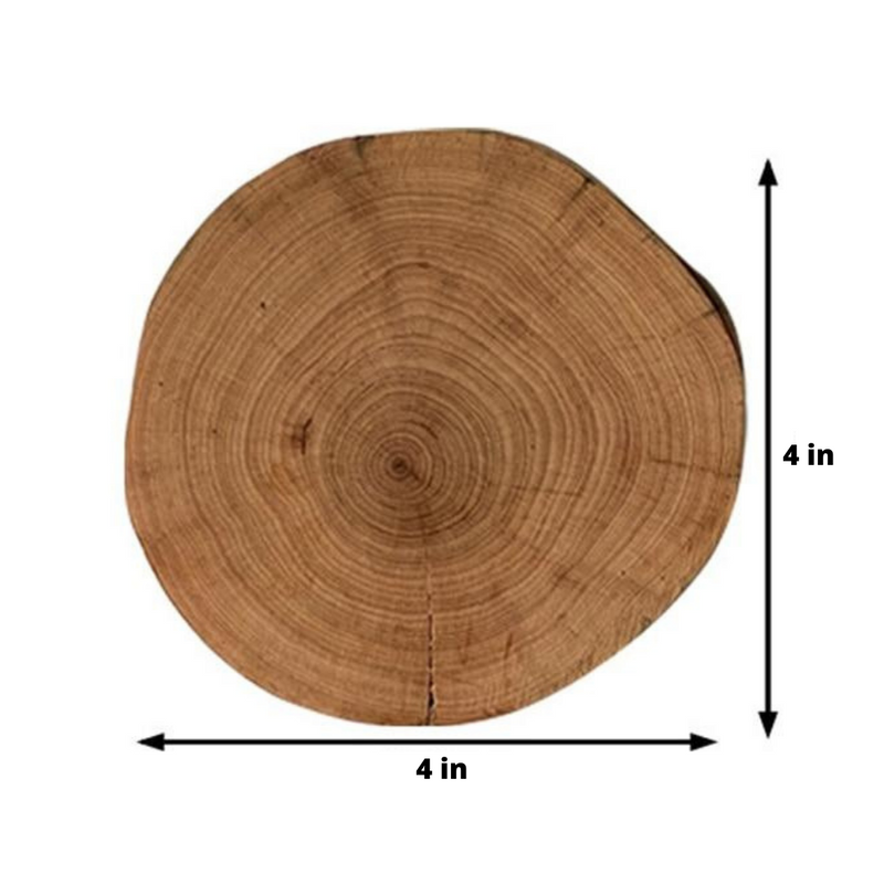 Natural Round Wood Slice Coasters Cup Dimensions 