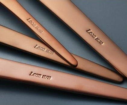 Modern Japanese Stainless Steel Cutlery Set rose gold
