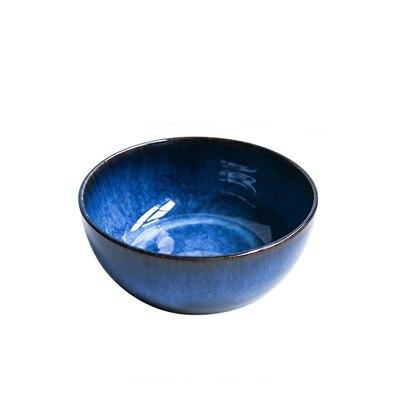 Big blue Ceramic Serving salad Bowl
