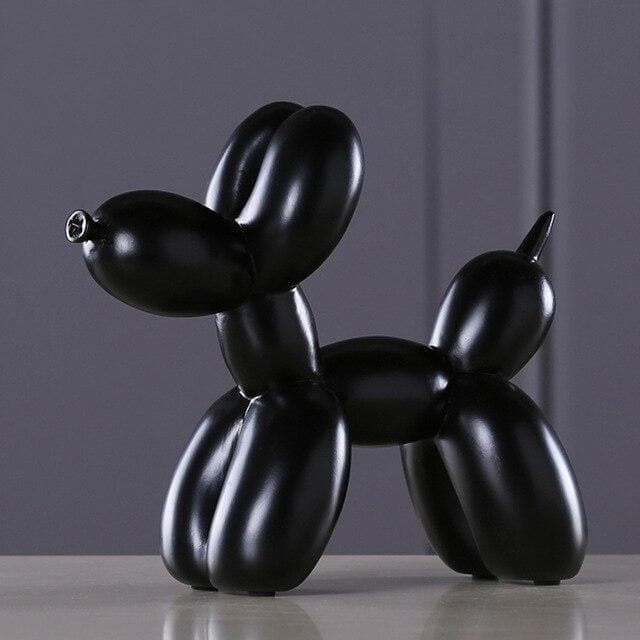 Jeff Koons Balloon Dog Sculpture Accent for Home Decor Black