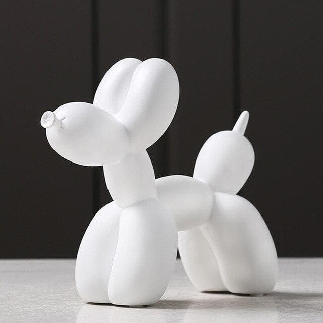 Jeff Koons Balloon Dog Sculpture Accent for Home Decor White