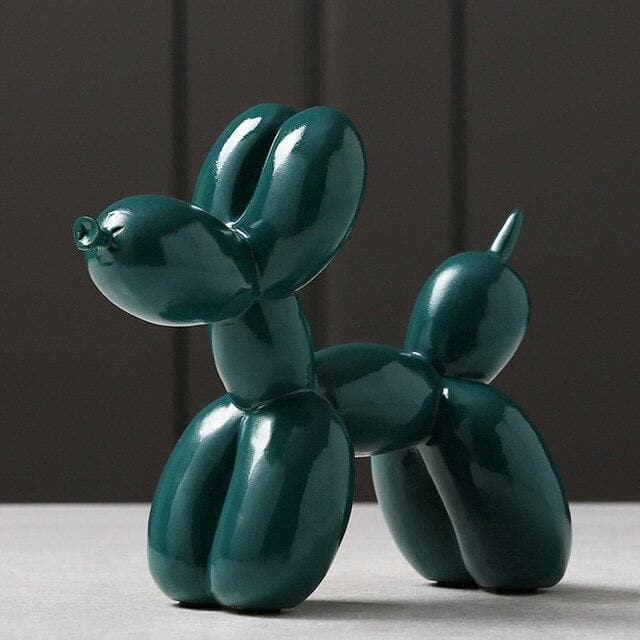Jeff Koons Balloon Dog Sculpture Accent for Home Decor Green