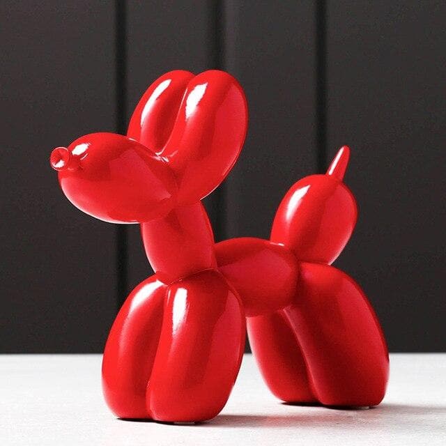Jeff Koons Balloon Dog Sculpture Accent for Home Decor Red