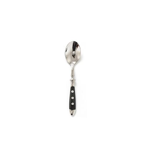Fine Luxury Flatware in Silver Stainless steel 18/8 and Black Resin tea spoon