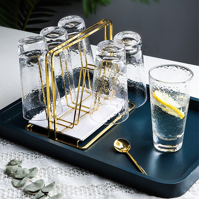 Porte-gobelet K avec dessus en verre trempé cristal, compatible avec K-Cups,  organisateur de comptoir de cuisine de bureau, (42 dosettes) : :  Maison