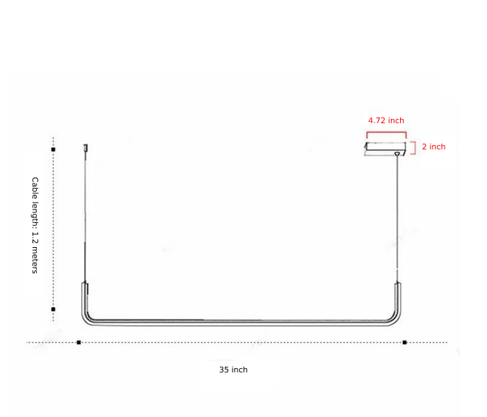 brass shadeless adjustable cable length LED hanging light