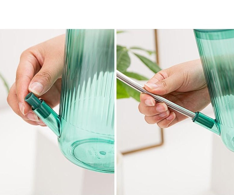 Long Mouth Easy Grip and No Leakage Watering Pot Green Instructions