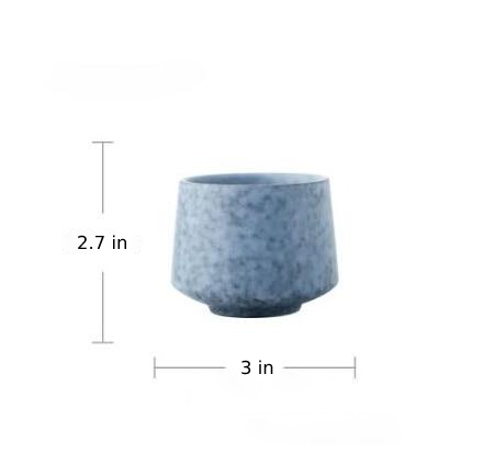 round ceramic ashy gray cup