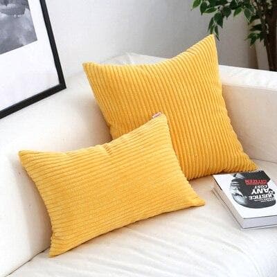 Corduroy Cushion Covers in Bright colors 17x17 24x24 Orange light
