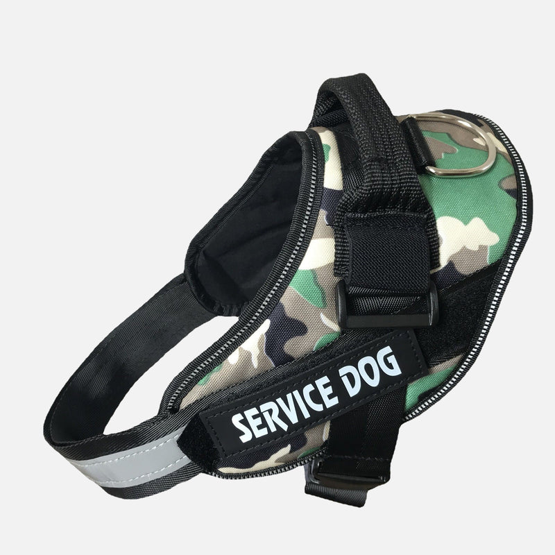 camo camouflage Service Dog Customizable & Adjustable Reflective Pet Harness