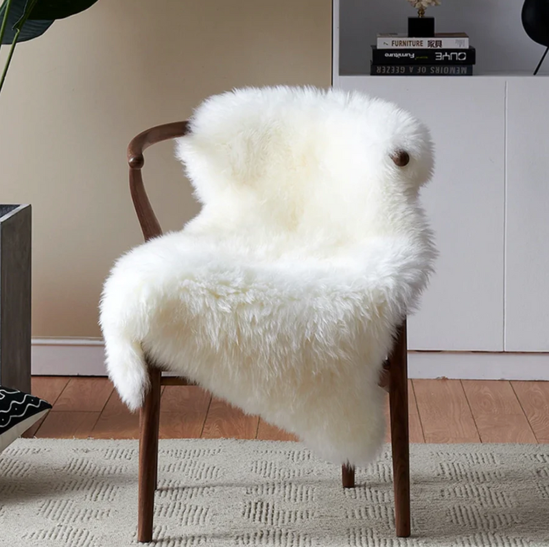 Faux Fur Sheepskin Throw & Area Rug