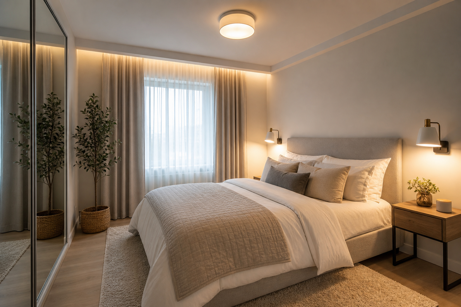 How to Make a Small Bedroom Look Bigger With Lighting